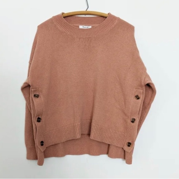 Madewell Brownstone Side-Button Sweater size S - Picture 2 of 6